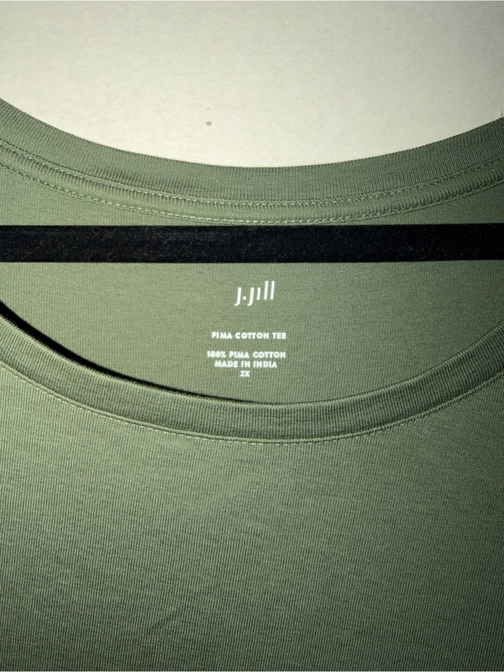 J. Jill Men's Pima Cotton Tee in Olive
